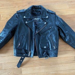 Raider Real Leather Moto Jacket - Kids